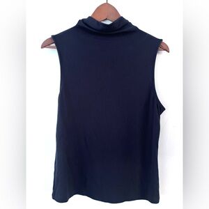 Banana Republic Soft Luxe Sleeveless Mock Neck Black Women's Size Medium